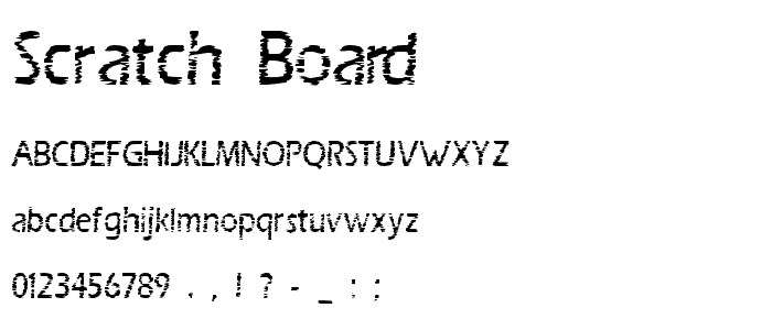 Scratch Board font